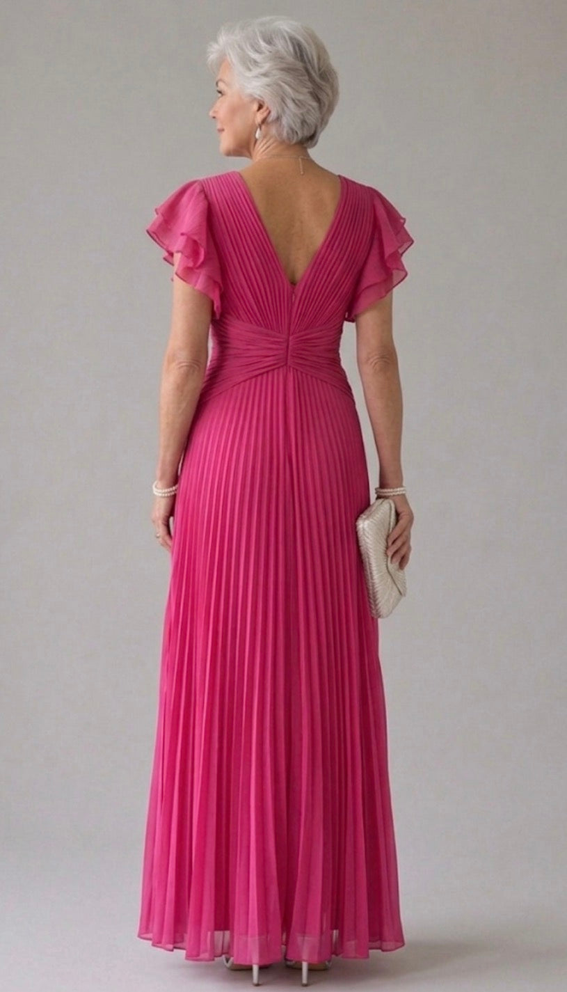 Claire Verra™ | Pleated Evening Dress
