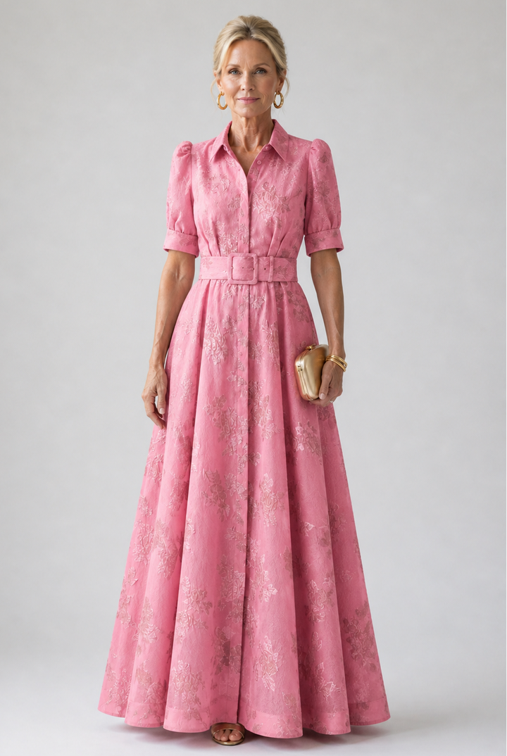 Claire Verra™ | Belted Floral Maxi Dress