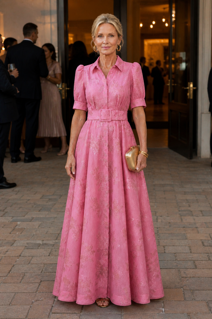 Claire Verra™ | Belted Floral Maxi Dress