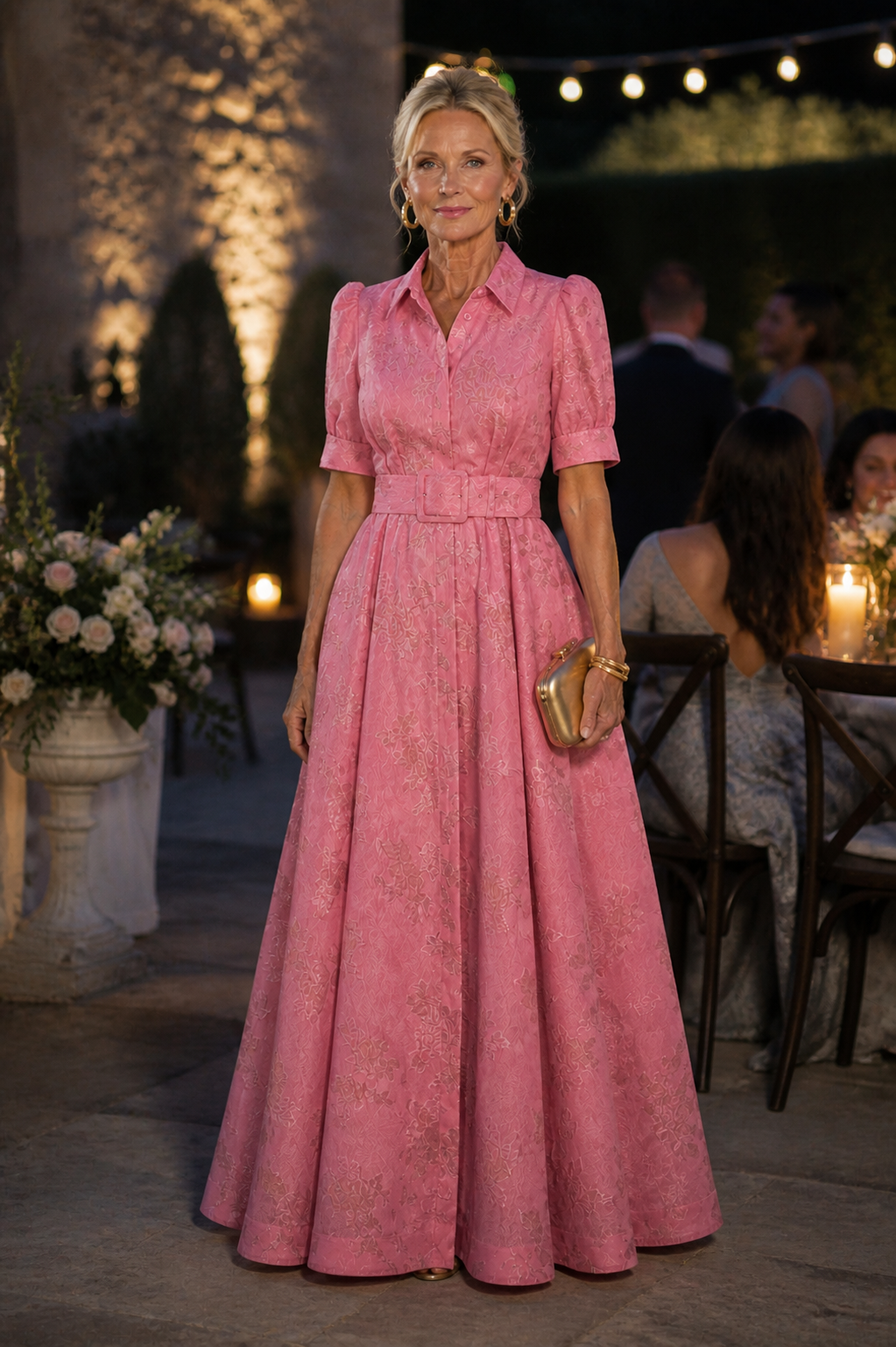 Claire Verra™ | Belted Floral Maxi Dress