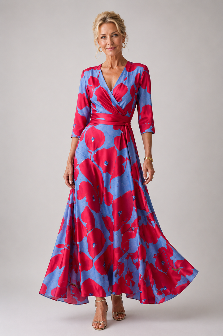 Claire Verra™ | Comfortable dress for every day with V-neck