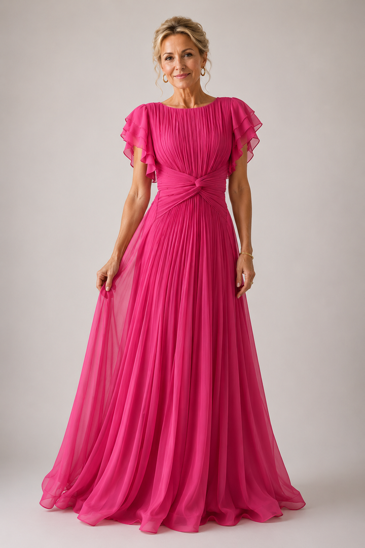 Claire Verra™ | Pleated Evening Dress