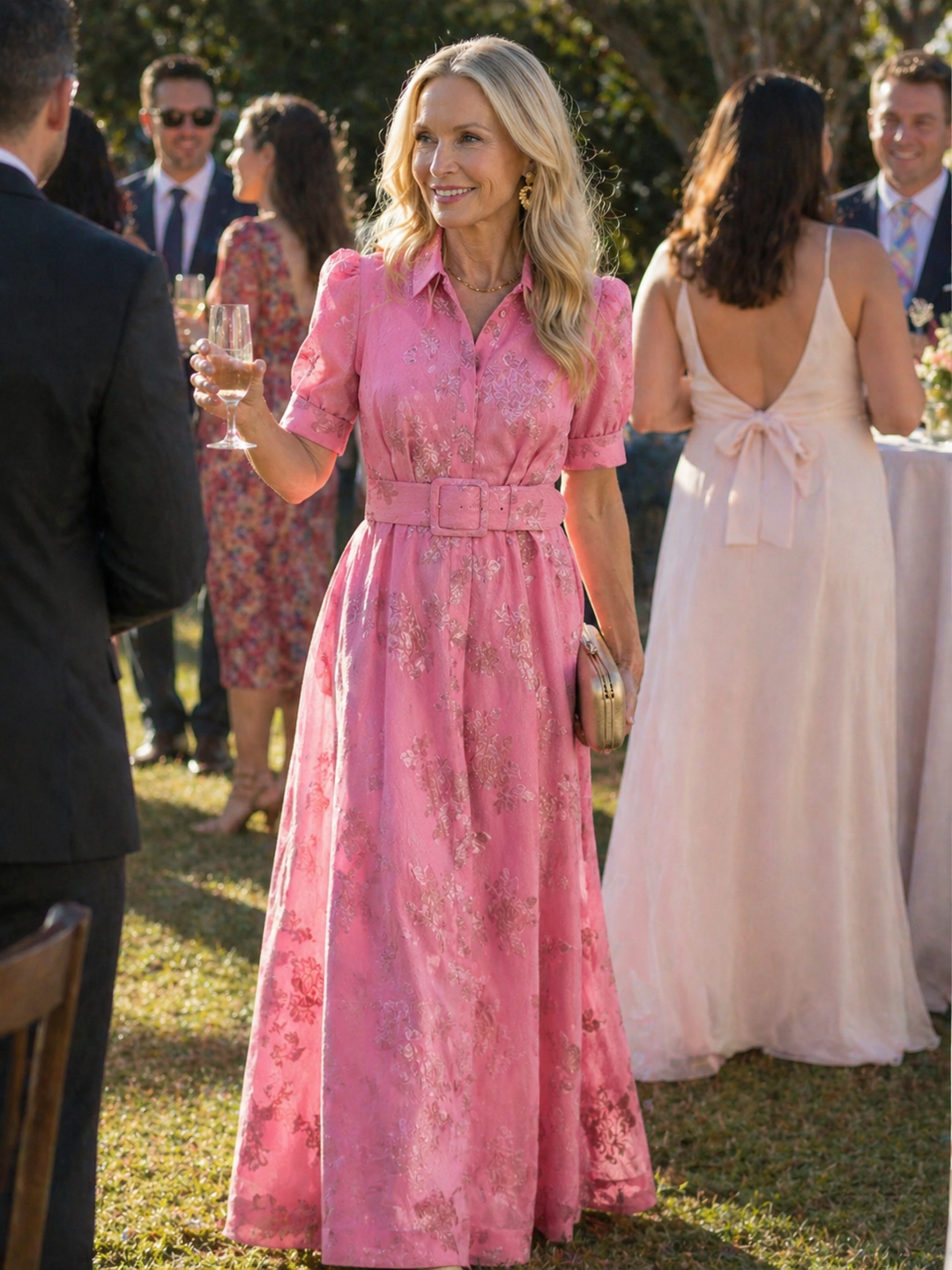Claire Verra™ | Belted Floral Maxi Dress