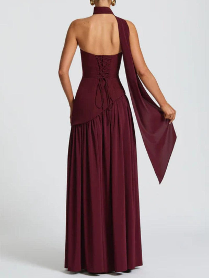 Maliyah Maxikleid – Kirschlack